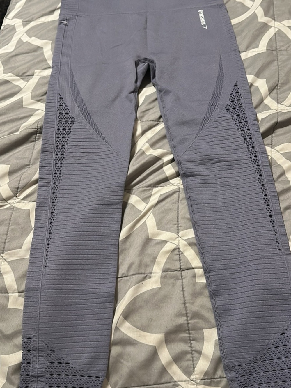 Gymshark Seamless High-Waist Leggings greyish/blue